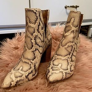 Steve Madden Snake Skin Booties
